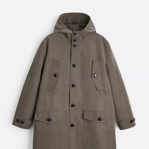 Zara brand new water repellent packable parka